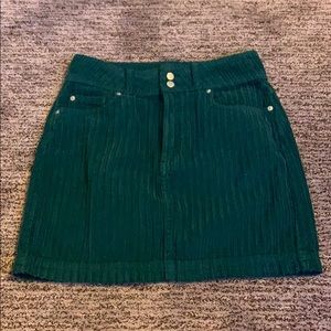 Green corduroy Urban Outfitters skirt